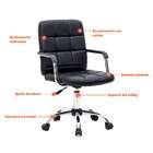 Cadeira De Escritório Secretária Giratória Fitz Preta