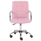 Cadeira De Escritório Secretária Giratória Madium Rosa