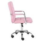 Cadeira De Escritório Secretária Giratória Madium Rosa