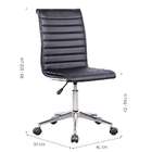 Cadeira De Escritório Secretária Giratória Marilyn Preta