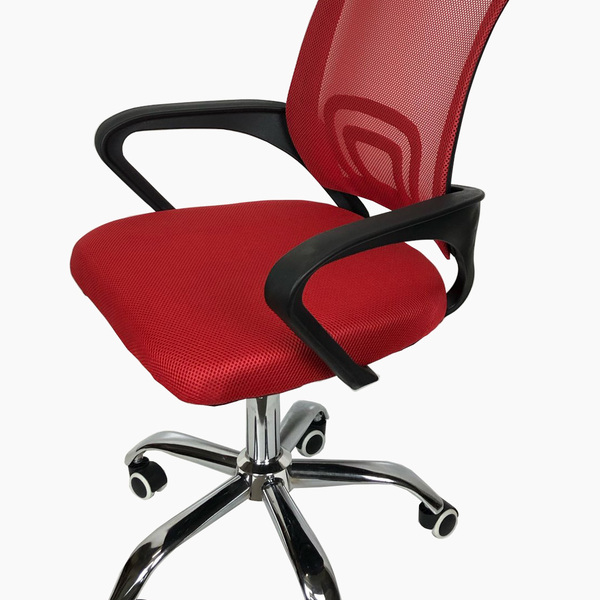 Cadeira De Escritório Secretária Giratória Santiago Vermelho