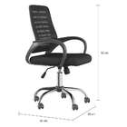 Cadeira De Escritório Secretária Giratória Wise Preta