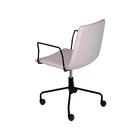 Cadeira De Escritório Secretária Lima Tecido Cinza E Preta