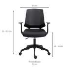 Cadeira De Escritório Secretária Pietra Preta