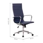 Cadeira De Escritório Secretária Sevilha I Estofada Azul Mari