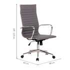 Cadeira De Escritório Secretária Sevilha I Estofada Cinza