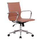 Cadeira De Escritório Secretária Sevilha Ii Estofada Marrom C