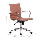 Cadeira De Escritório Secretária Sevilha Ii Estofada Marrom C