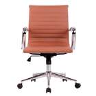 Cadeira De Escritório Secretária Sevilha Ii Estofada Marrom C