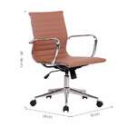 Cadeira De Escritório Secretária Sevilha Ii Estofada Marrom C