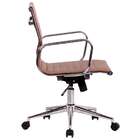 Cadeira De Escritório Secretária Sevilha Ii Estofada Marrom C