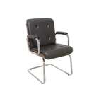 Cadeira De Escritório Secretária Wood Preta E Tabaco