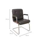 Cadeira De Escritório Secretária Wood Preta E Tabaco