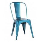 Cadeira De Ferro Tolix Metalizada Azul