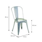 Cadeira De Ferro Tolix Metalizada Azul