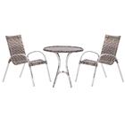 Cadeira De Fibra Sintetica Colombia 2 Unidades E Mesa Alta To