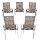 Cadeira De Fibra Sintetica Colombia 5 Unidades Para Piscina E