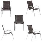 Cadeira De Fibra Sintetica Colombia 6 Unidades Para Piscina E