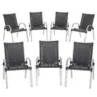 Cadeira De Fibra Sintetica Colombia 7 Unidades Para Piscina E