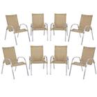 Cadeira De Fibra Sintetica Colombia 8 Unidades Para Piscina E