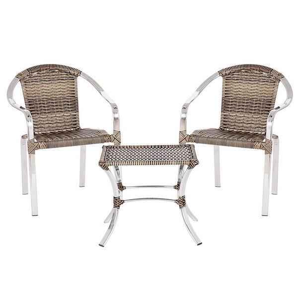 Cadeira De Fibra Sintetica Toquio 2 Unidades E Mesa Baixa Col