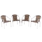 Cadeira De Fibra Sintetica Toquio 4 Unidades Para Piscina Em