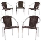 Cadeira De Fibra Sintetica Toquio 5 Unidades Para Piscina Em