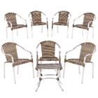 Cadeira De Fibra Sintetica Toquio 7 Unidades E Mesa Baixa Col