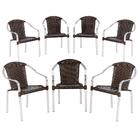 Cadeira De Fibra Sintetica Toquio 7 Unidades Para Piscina Em