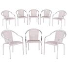 Cadeira De Fibra Sintetica Toquio 8 Unidades Para Piscina Em