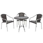 Cadeira De Fibra Sintetica Toquio Toquio E Mesa Alta Toquio P