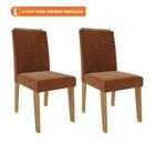 Cadeira De Jantar 2 Peças Mdf Clarice Cimol Madeira/terracota