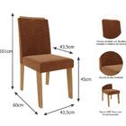 Cadeira De Jantar 2 Peças Mdf Clarice Cimol Madeira/terracota