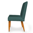 Cadeira De Jantar Acapulco Suede Azul Turquesa Pés Palito Cas