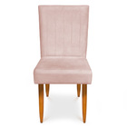 Cadeira De Jantar Acapulco Suede Pés Palito Castanho - Pallaz