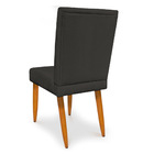 Cadeira De Jantar Acapulco Suede Pés Palito Castanho - Pallaz