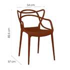 Cadeira De Jantar Allegra Laranja Telha