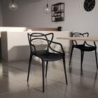 Cadeira De Jantar Allegra Prática Empilhável - Preto