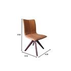 Cadeira De Jantar Andy Giratória Revestida Em Tecido Courino