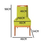 Cadeira De Jantar Antonela Base De Madeira Suede Amarelo - D'