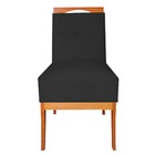 Cadeira De Jantar Antonela Base De Madeira Suede Preto - D'cl