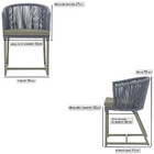 Cadeira De Jantar Área Noronha Em Alumínio Com Pintura Fendi