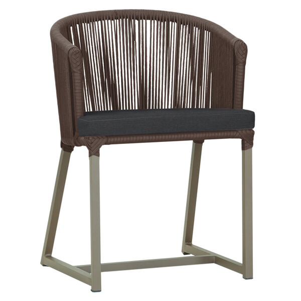 Cadeira De Jantar Área Noronha Em Alumínio Com Pintura Fendi