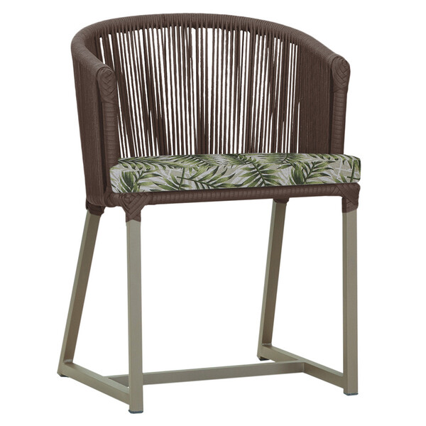 Cadeira De Jantar Área Noronha Em Alumínio Com Pintura Fendi