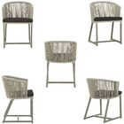 Cadeira De Jantar Área Noronha Em Alumínio Com Pintura Fendi