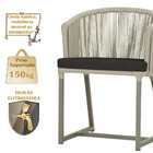 Cadeira De Jantar Área Noronha Em Alumínio Com Pintura Fendi