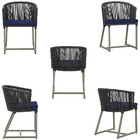 Cadeira De Jantar Área Noronha Em Alumínio Com Pintura Fendi