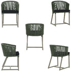 Cadeira De Jantar Área Noronha Em Alumínio Com Pintura Fendi