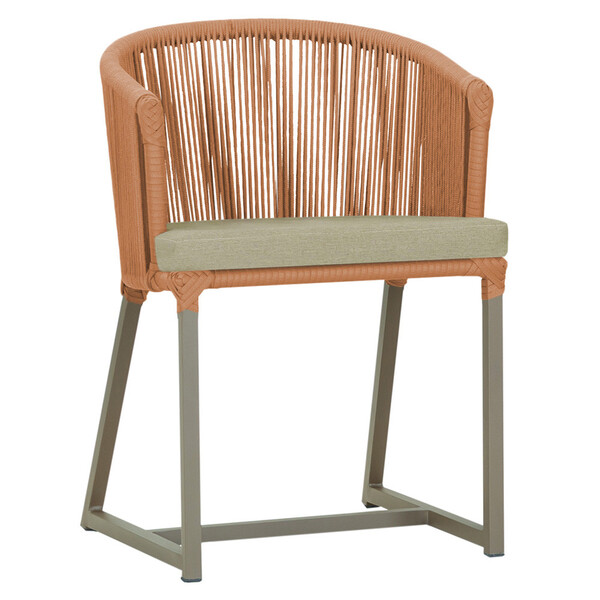 Cadeira De Jantar Área Noronha Em Alumínio Com Pintura Fendi