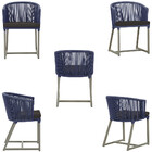 Cadeira De Jantar Área Noronha Em Alumínio Com Pintura Fendi